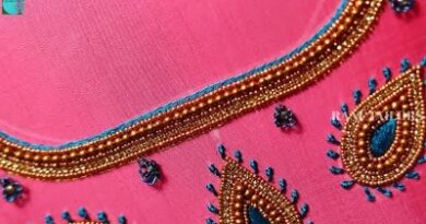 Latest Beautiful Thread Work  blouse design