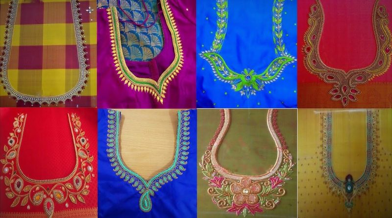 50 Simple aari work blouse designs- blouse designs