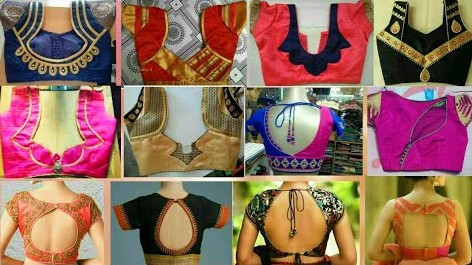 100 simple and latest back neck  blouse designs – Blouse Designs