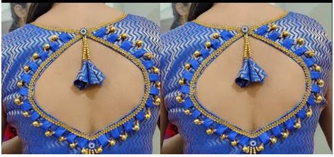 Latest designer saree blouse Cutting and Stitching