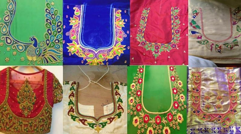 Simple aari work blouse designs – Blouse Designs