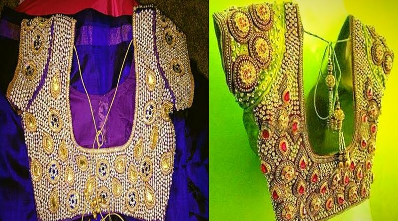 Top 20 Bridal Heavy Aari Kundan Work Blouse Designs