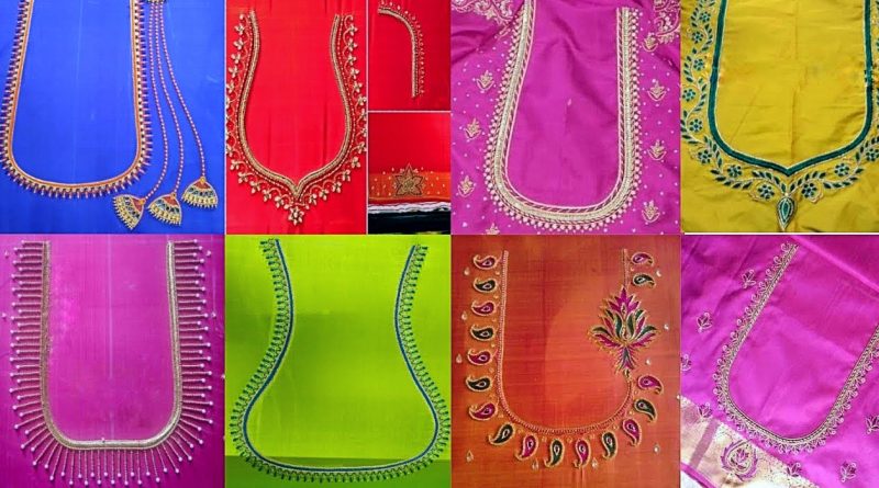 Aari work blouse designs simple – Blouse Designs