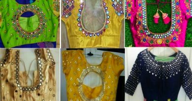 Aari Mirror work bridal blouse designs 