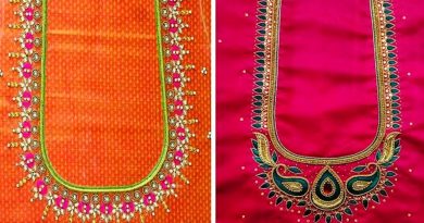 Beautiful Embroidery Work Blouse Neck Designs | Blouse Neck Patterns