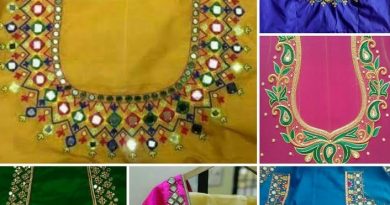 Latest Aari Maggam Work designer blouses, mirror work
