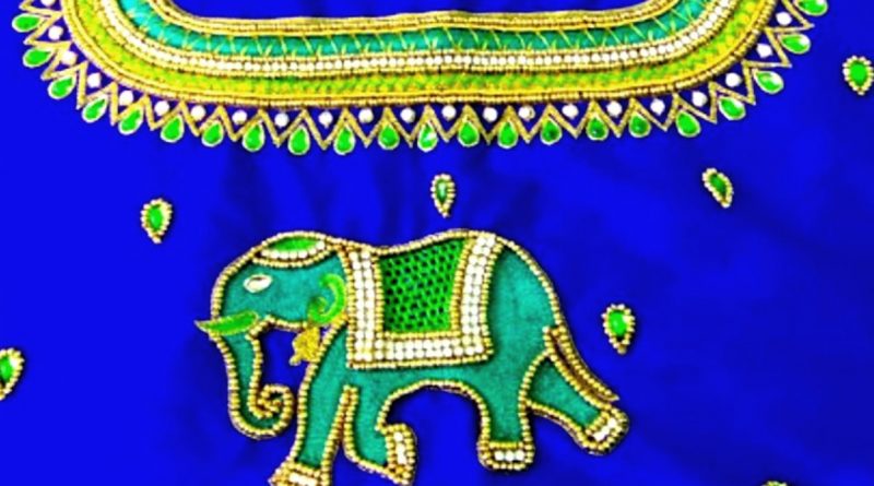 Latest Elephant maggam work Blouse designs!! Elephant maggam work blouse  designs new