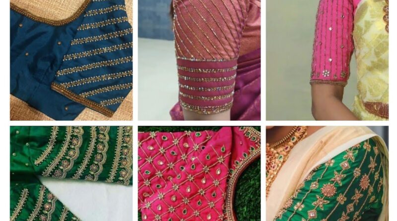 Latest Wedding Aari Work Blouse Designs | Maggam work on hand blouse – Blouse Designs