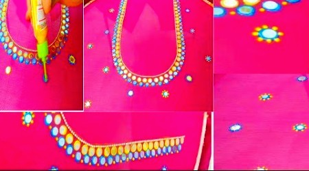 Mirror Work Blouse Designs With 3D Cone – Blouse Designs