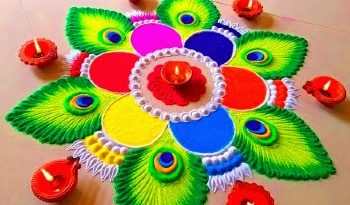 Easy and beautiful  Rangoli Designs with colors – Blouse Designs