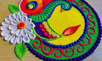 Peacock Rangoli Designs for New Year – Rangoli Designs