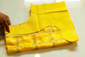 Easy Patch Work Blouse Back Cutting and Stitching – Blouse Designs
