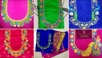 New  Latest Simple and Easy  Computer Embroidery Blouse Designs