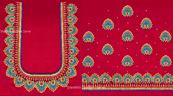 Heavy Bridal Work Blouse Design With Normal Needle – Blouse Designs