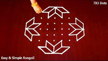 Latest Unique 7*3 Dots Rangoli Designs – Rangoli Designs