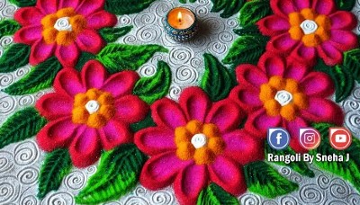 Beautiful Flower Rangoli Designs 2021 – Rangoli Designs