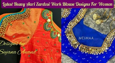Heavy Zardosi Mirror Work Blouse Designs – Mirror Designs – Blouse Designs