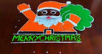 Christmas Special Rangoli 7 – 3 – 3 Dots Rangoli Designs Santa Claus Rangoli Designs – Rangoli Designs