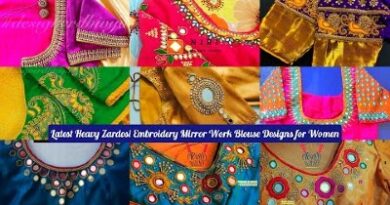 Heavy Zardosi Mirror Embroidery Work Blouse Designs  – Maggam Work