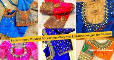 Latest New Zardosi Mirror Jewellery Work Blouse Designs – Blouse Designs