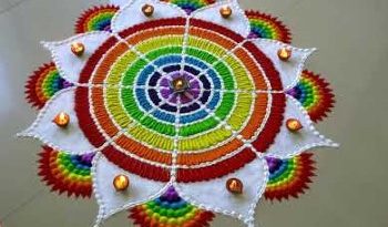 Multicolored  Rangoli Designs For Festivals – Rangoli Designs