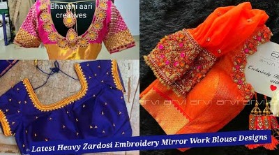 Latest Heavy New Aari Jewellery Work Blouse Designs