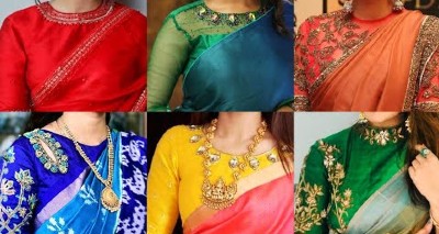 Latest New Front High Neck Blouse Designs