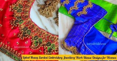 New Heavy Zardosi Jewellery Work Blouse Designs