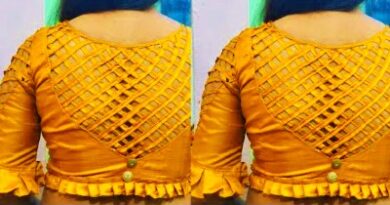 New Latest Paithani Designer Back Neck Blouse Cutting and Stitching