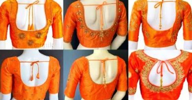 New Stunning Orange Aari Bridal Work  Blouse Designs