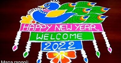 Stunning 2022 New Year Peacock Rangoli Designs