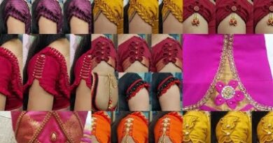 Beautiful Designer Sleeves For Silk Saree
