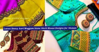Latest Heavy Stone Maggam Work New Blouse Designs