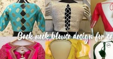 Latest Saree Back Neck Blouse Designs Designer