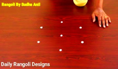 Simple Beautiful Kolam Rangoli Designs 3 – 2 Dots Muggulu