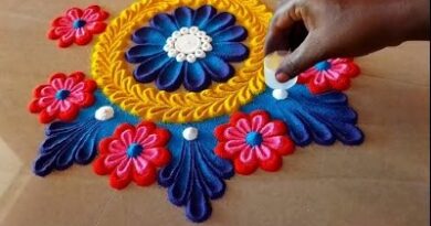 New Multi colour Festival Rangoli Design  Kolam  Muggulu