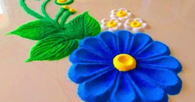 Easy and Beautiful  Simple Flower Rangoli Designs Sand Art Rangoli