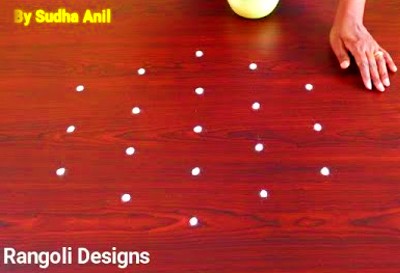 New Cute Creative Rangoli Designs 5 -3 Dots Muggulu