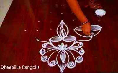 New Stunning 7 Dots Rangoli Design Creative Rangoli Designs