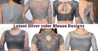 New Stunning Silver Back Neck Blouse Designs