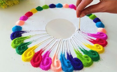 Special New Rangoli Designs With Easy Trick
