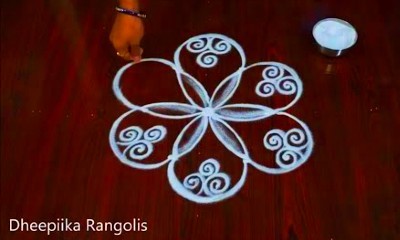 2 Small  New Stunning  5 – 3 Dots Creative Rangoli Designs
