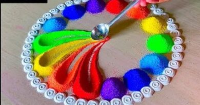 Easy and Simple Festival Rangoli Designs With Colors
