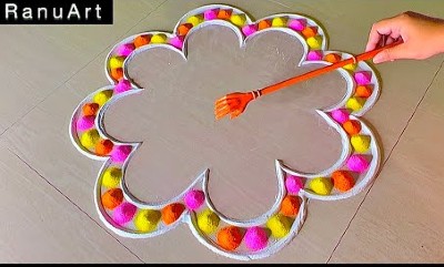 New Simple Easy Festival Rangoli Designs With Colors