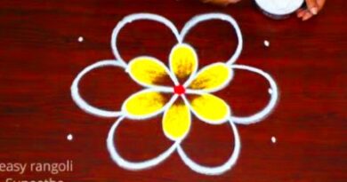 Very Easy Traditional 5 Dots Rangoli Designs