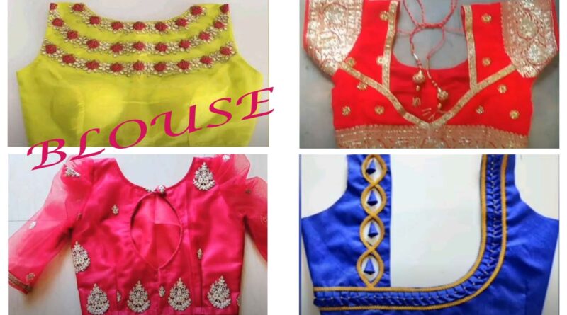 Trendy New Silk Saree Fancy Blouse Designs
