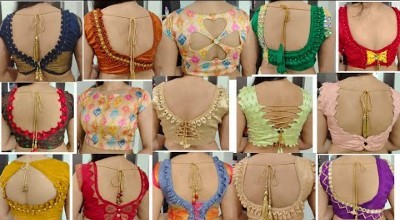 Very Beautiful Back Neck Blouse Designs Latest