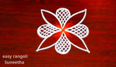 New Beautiful Daily Muggulu with 3 Dots Rangoli Designs