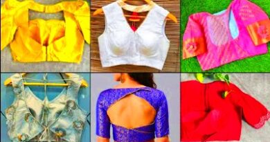 New Silk Saree Front and Back Neck Blouse Designs
