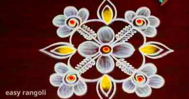 2 Creative Easy Flower Rangoli Designs